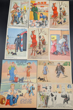 10 Vintage Comic/Humor Postcards With Scottish Terriers picture