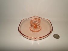 DEPRESSION GLASS: PINK, CANDY DISH, Center Handle picture