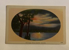 Greetings ~ Casco, Maine ME ~ Vintage Linen Postcard picture