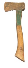 Vtg Bridgeport Scout Hatchet Axe Green w Wood Handle picture