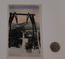 Vintage Ski Postcard Pico T-Bar Ski Lift Rutland Vermont Green Mountains  VT picture