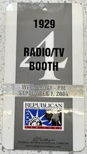 2004 Republican National Convention George W. Bush Day 4 Sept 1, 2004 Press Pass picture