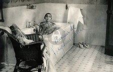 Josephine Baker in Bathtub Signed Autograph Photo Postcard COPY picture