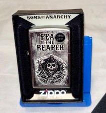 Zippo 2016 Sons of Anarchy Fear the Reaper Satin Chrome 28502 BRAND NEW SEALED picture