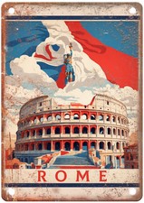 Vintage Rome Italy Retro Look Travel Poster Metal Sign T3200 picture