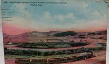 Moffat Road Salt Lake Railroad Hot Sulpher Springs Denver CO 1919 GOOD Minus  picture