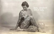 Betty Broadbent tattooed woman photo tattoo RPPC Photo Postcard Copy picture