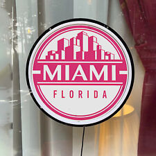 Miami Florida City Sign Neon Light Store Pub Poster Light Wall Decor 12