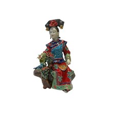 Chinese Oriental Porcelain Qing Style Dressing Hat Lady Figure ws3090 picture
