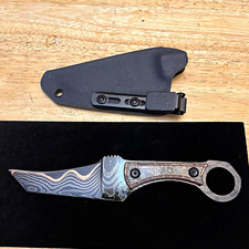 Heart&Steel ,Baker Forge steel reverse edge fixed blade w/ Copper Carbon handle picture