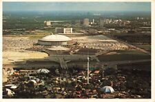 Postcard TX Houston Astrodome Oilers Astros Astroworld Amusement Park Astrohall picture