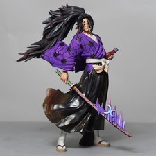 H24CM Demon Slayer Kokushibo Statue Figure Model Collectible Boxed Toy Xmas Gift picture