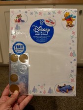 Vintage Disney Winnie the Pooh Winter Christmas Holiday Stationary Seals 50ct picture
