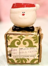 Vtg Holt Howard Santa Pixie Christmas Candle Toothpick Holder w/ Original Box picture