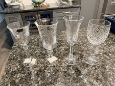Waterford Michael Aram Crystal Glasses Lot 4 MA Garland Wine Ice Beverage Mixed picture