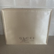 Original Vintage Gucci Premiere Satin Hinged Gift Box- Ribbon Closure- Box Empty picture