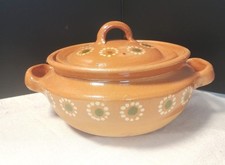 Cazuela de Barro con Tapa terracota Clay Cooking Pot w Lid Mexican Pottery picture