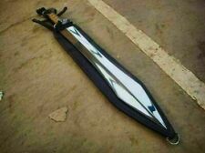 Custom Handmade Sword D2 Steel Full Tang Mirror Polished Hunting Survival Sword picture