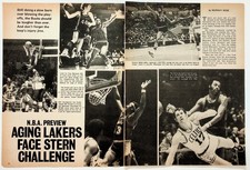 1972-73 NBA Preview Magazine Page Kareem Abdul-Jabbar Wilt Chamberlain Lakers picture