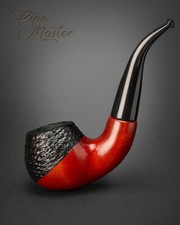 HAND MADE WOODEN SMOKING PIPE for TOBACCO  PEAR no 62  Rustic Teak II + Filter picture