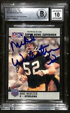 1990-91 Pro Set Super Bowl Greats #160 Mike Webster Signed Auto 10 Beckett picture