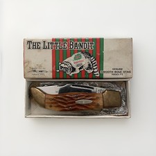 Vintage Parker Cutlery Co. “The Little Bandit” Wildlife Series Genuine Bone Stag picture