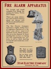 1911 Star Electric Co. Fire Alarm Apparatus Binghamton NY NEW METAL SIGN: 12x16