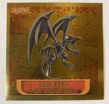 Vintage 1996 Yu-Gi-Oh Topps Sticker Gold Foil Red-Eyes Black Dragon picture