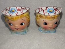 Vintage Lefton 439 Salt And Pepper Shakers Set  Miss Dainty 1950s Japan picture