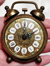 Vintage Twin Bell ETSYMA Roman Numeral Alarm Clock - Needs Repair picture
