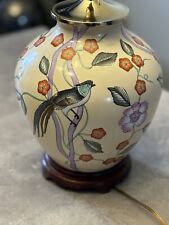 Vintage Asian Hand Painted Floral Ceramic D' Marco of Ca, Made in Hong Kong picture