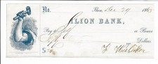 1865 ILION NEW YORK BANK CHECK picture