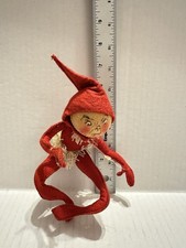 Vintage 1961 Rare Annalee Sitting Elf With Tinsel READ picture