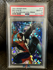 1992 Spider-Man: The McFarlane Era Prism Insert Red & Blue #P-6 PSA 10 💎💎💎 picture