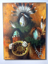 Allen Bahe Native American Indian Painting 