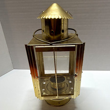 Vintage Nautical Brass Cargo Ship Lantern - Great Britain 1939 Style picture