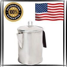 Heavy Duty Stove Top Percolator Coffee Pot Maker Stainless Steel 9-Cup picture