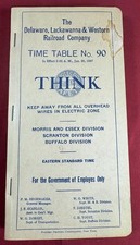 1947 Delaware Lackawanna & Western RR Morris & Essex Scranton Employee Timetable picture