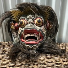 Rare one of a kind jeweled Handmade I.B. Sutarja Balinese Mask Valued $3000 picture