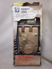 vintage ilco Unican 530-53-35 Jimmy Proof Security Lock locking unit w/ keys NOS picture