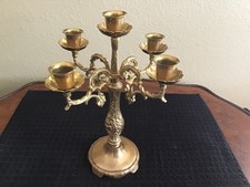 LOVELY BRASS Candelabra With Moveable Arms picture