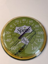 Sprite Reproduction Round Metal Thermometer - Enjoy Sprite Naturally Tart picture