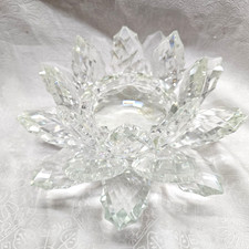 Godinger Shannon Crystal Lotus Pillar Candleholder 9