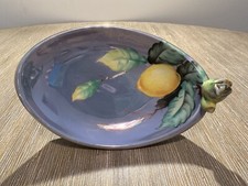 Rare Hand Painted Noritake Lusterware Lemon Design Art Nouveau Dish picture