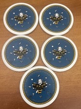 VTG US Navy SEABEES Construction School CAN DO NAVSCON Ceramic Coasters (5) picture
