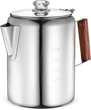 Heavy Duty Stove Top Percolator Coffee Pot Maker Stainless Steel 12-Cup picture