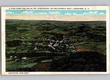 c1920 View From Top Of Mt Utsayantha Catskill Stamford New York NY Postcard picture