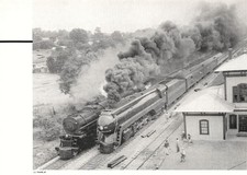 Christianburg VA Depot Norfolk & Western J 611 & Steam Locomotive Vtg Mag Cutout picture