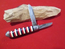 VTG IMPERIAL Hammer Brand USA Tiny Small EO Easy Open Striped Knife picture