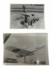 1933 China Machine Gun Photo Chinese Soldier + WW2 Japanese Zero Display Photo picture